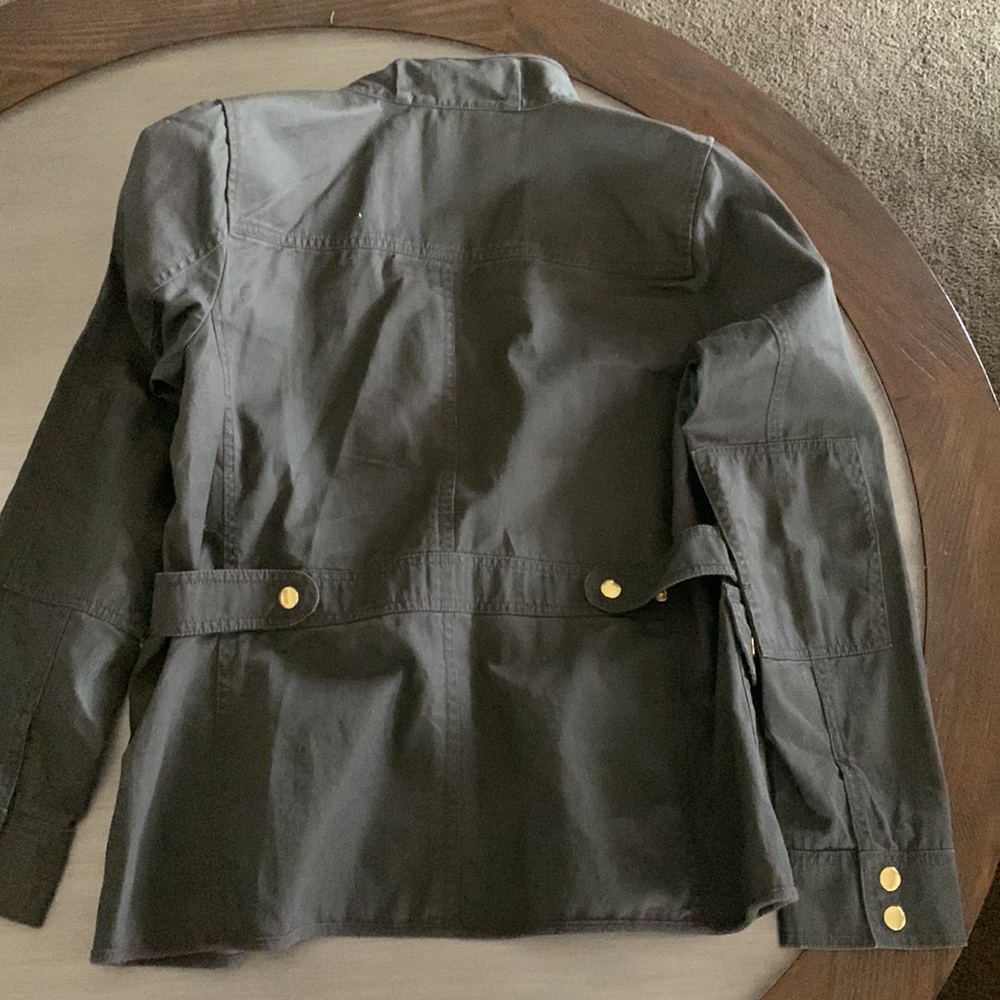 J. Crew Water Resistant Resin-coated twill field jacket Mossy Brown Green Sz S - Picture 11 of 12